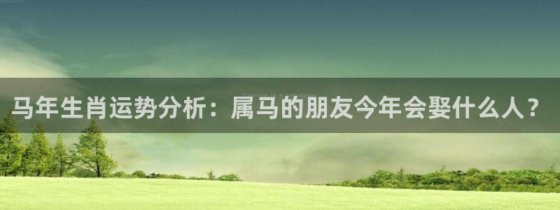 赢彩网体育在线注册：马年生肖运势分析：属马的朋友今年会娶什么人？