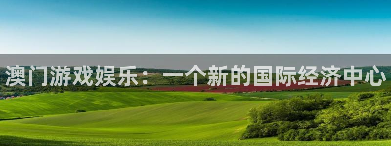 赢彩网体育注册代理：澳门游戏娱乐：一个新的国际经济中心